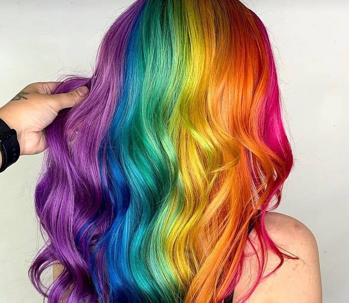 Retro Rainbow Hairstyle
