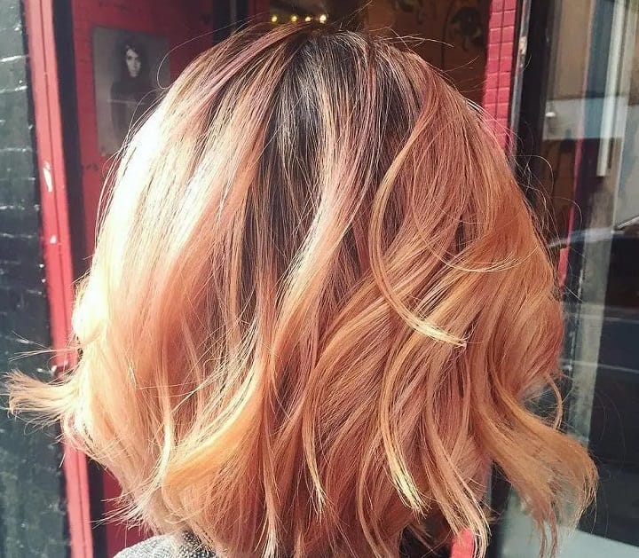 Strawberry Blonde With Darker Natural Roots