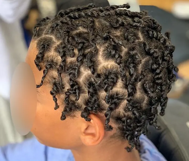 Twist Out Biracial Boys Haircut