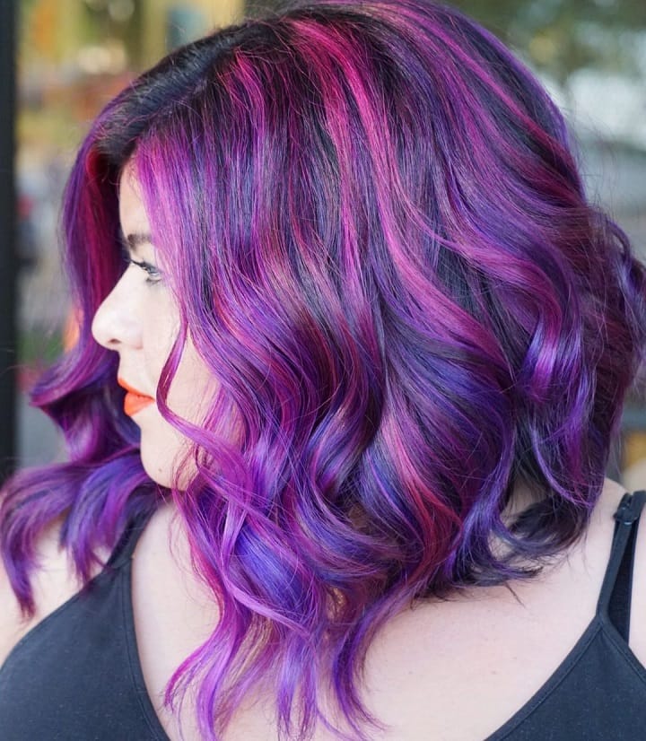 Blue And Pink Highlights