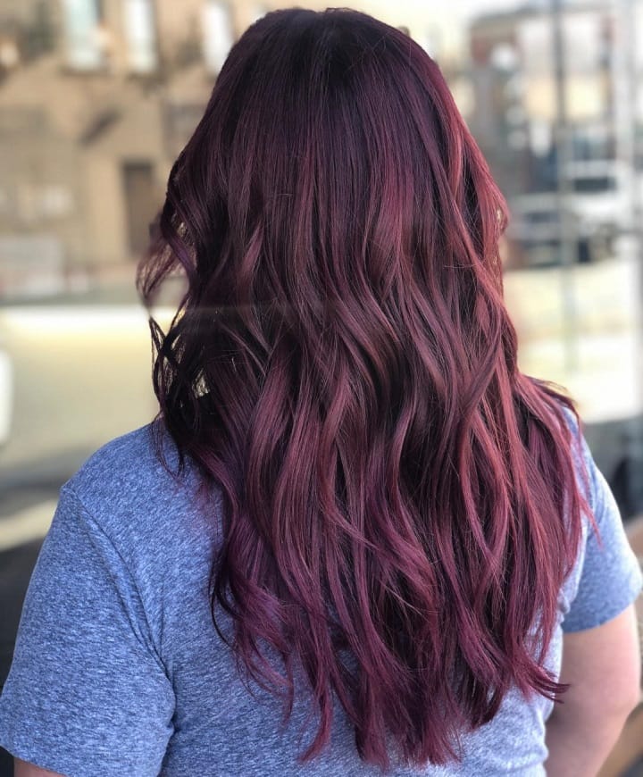 Brown to Plum Ombre 