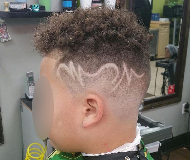 Curly Perm And Fade Design