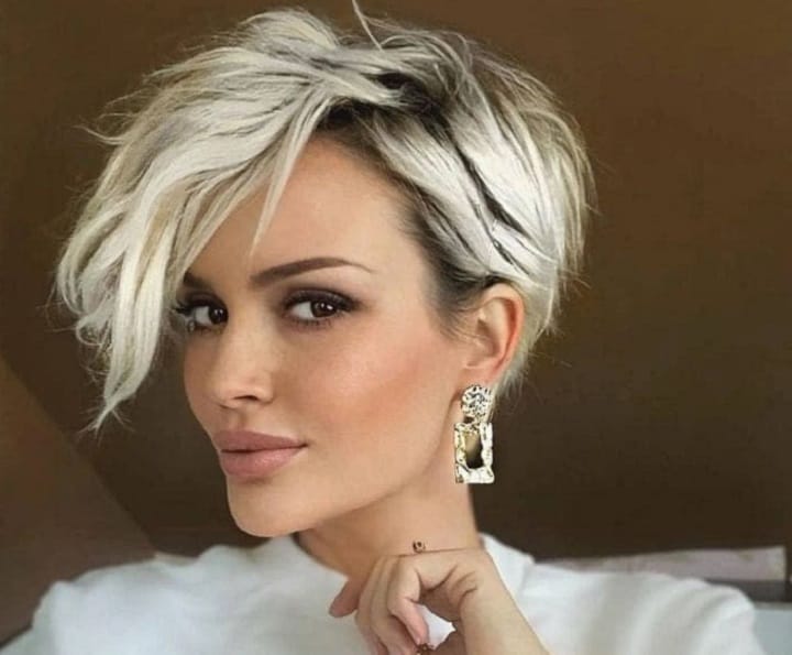 Girl With Textured Pixie Bob Cut