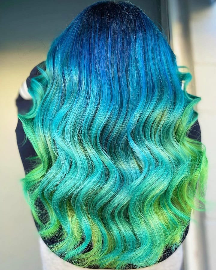 Haircut Featuring Green and Blue Shadesedgy haircuts women
edgy hairstyle
edgy hairstyles for long hair
 