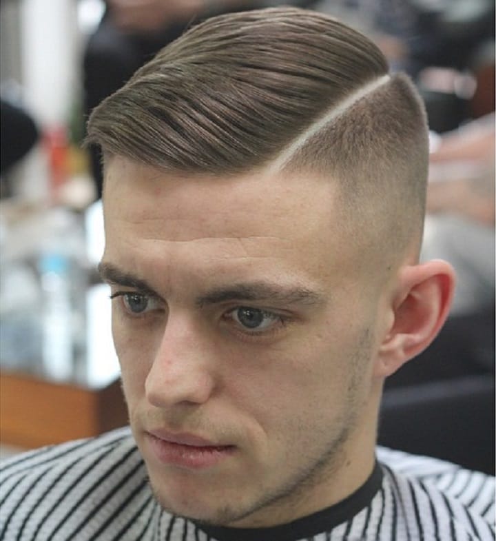 High Skin Fade and High Side Part Hairstyle 