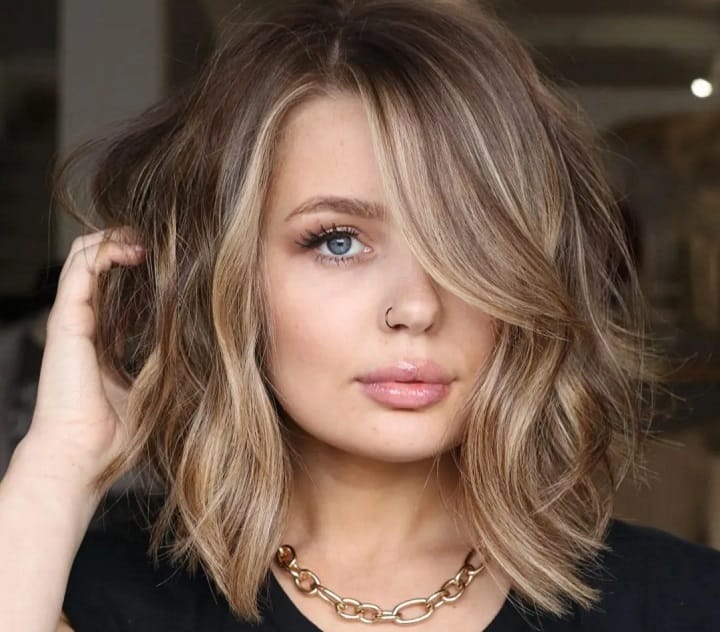 Hot Long Bob With Parted Bangs