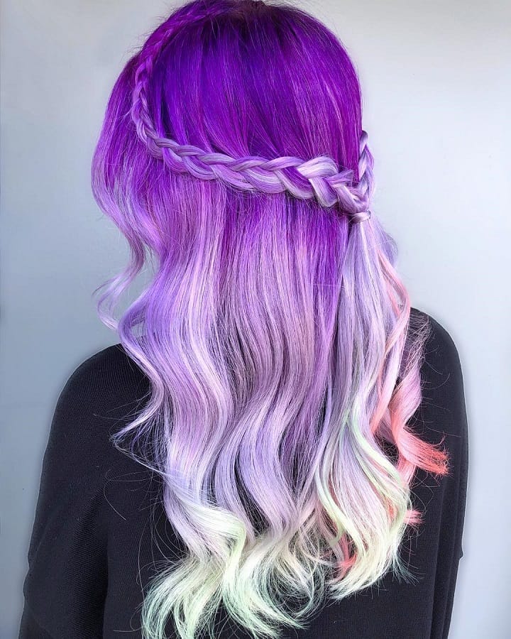 Long Purple Waves And Braided Garlandalternative long haircuts
alternative long hairstyles
alternative short hairstyles
