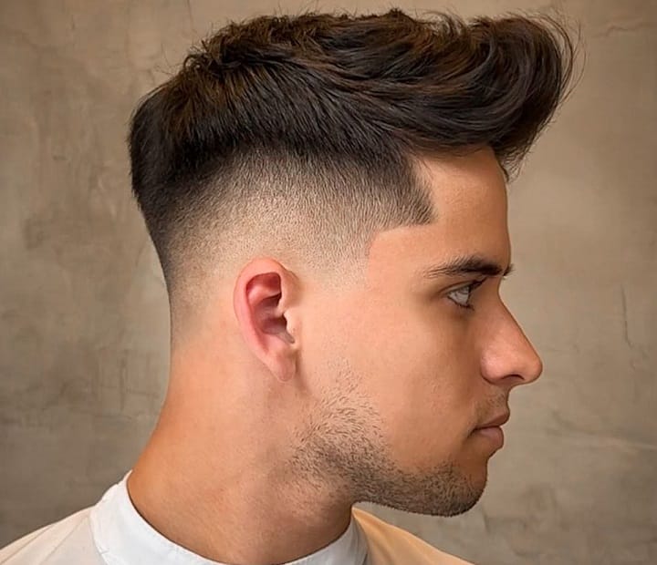 Low Skin Fade and Long Comb-Over Shape-Up Haircut 