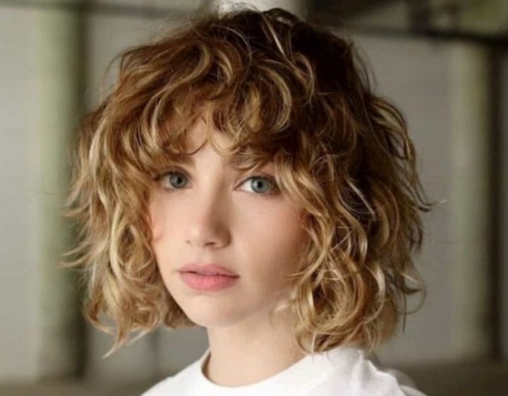 Young Girl With a Short Wavy Haircut