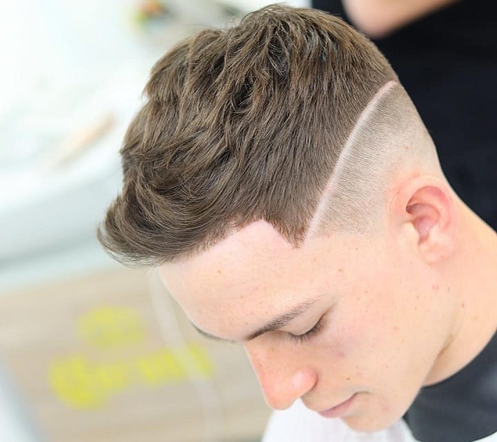 Quiff With Low Fade and Hair Designs 