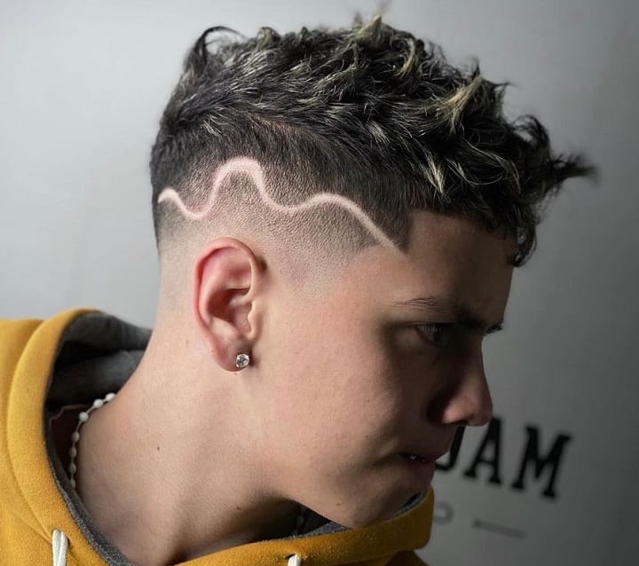 Shape-Up Low Drop Fade With Messy Spiky Hair 