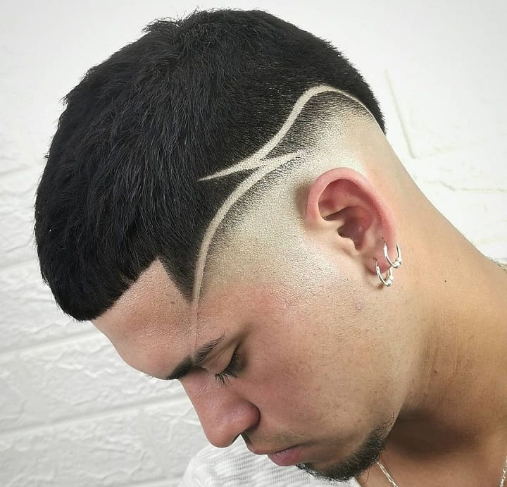 Shaved Sides With a Hard Part crazy boy hairstyles
crazy designs haircuts
crazy fade designs
