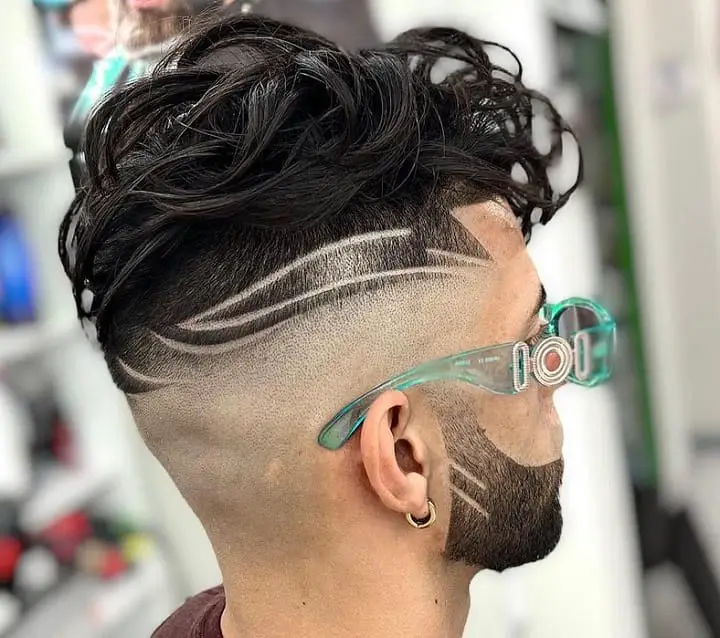 Wavy Top Shape Up With Fade Design