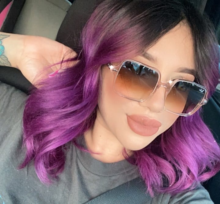 Baddie Purple Balayage