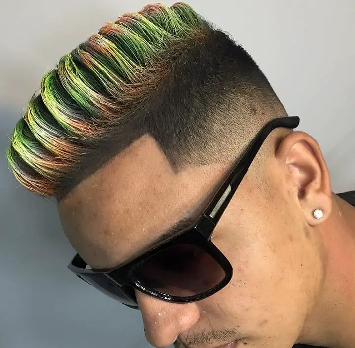 Dazzling Golden Green Faux Hawk 