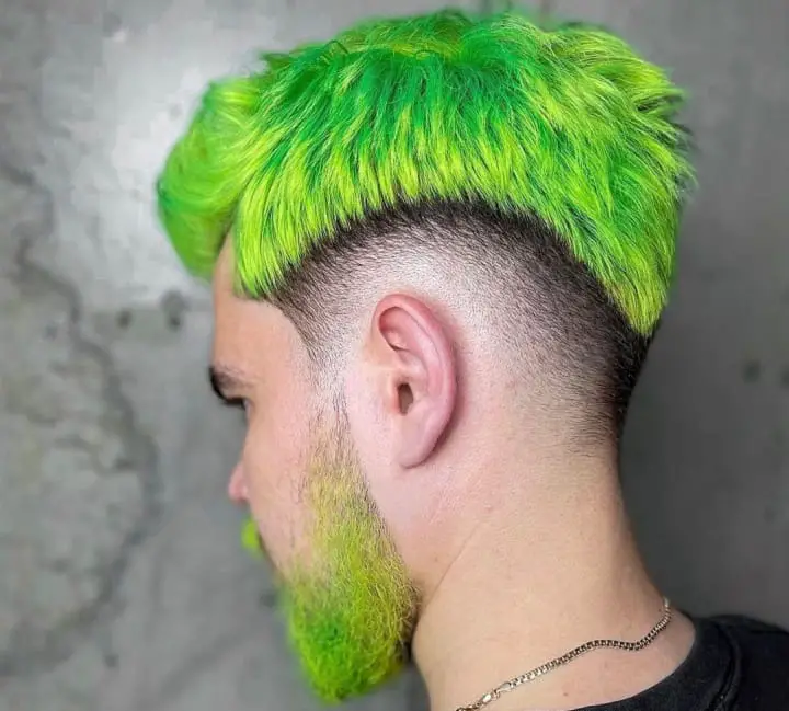 Electric Green Hair And Beard