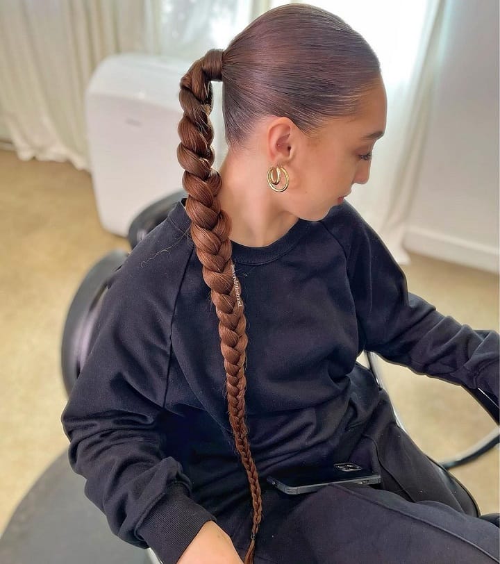 Long Braided Baddie Ponytail 