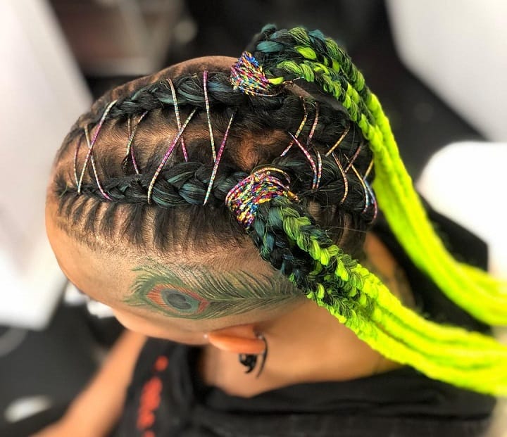 Unusual Bounded Braids To Dyed Baddie Pigtail