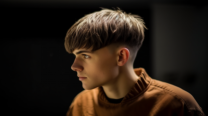 Bowl Cut Mid-Fade Hair