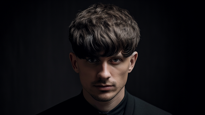 Bowl Cut Wavy Hairstyle