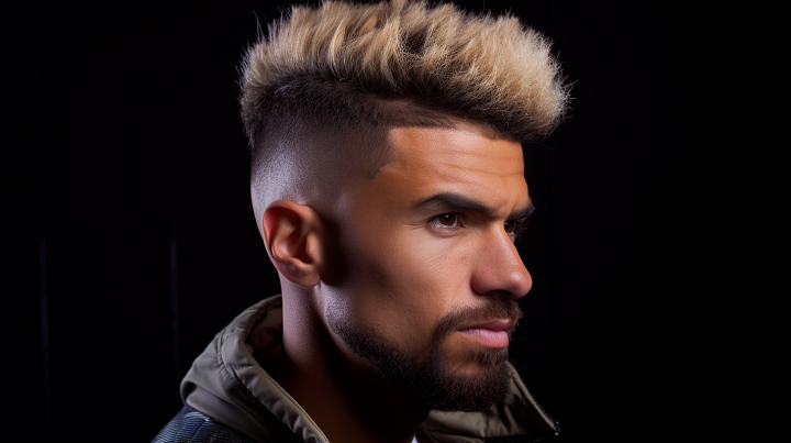 Burst Fade Hair With Frosted Tips