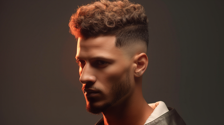 Burst Fade Hairstyle with Twisted Top