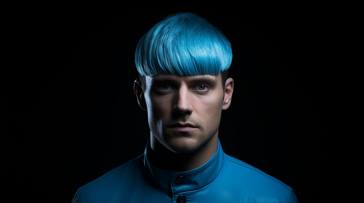 Colored Bowl Cut Hair