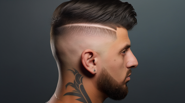 Fade Hairstyle with Design