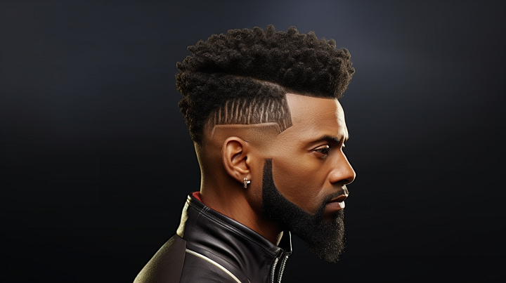 Frohawk Hairstyle with Beard