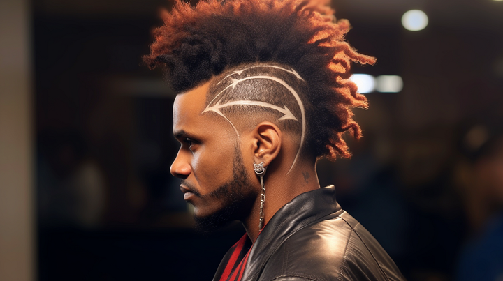 Frohawk Hair with Patterned Undercut