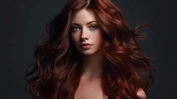 Gorgeous Amber Red Highlights Haircut