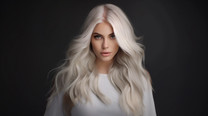 Icy Blonde Relaxed Long Waves Hair