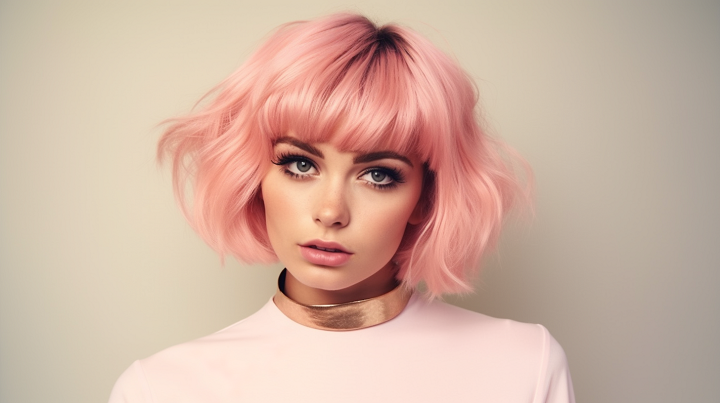 Messy Pink Hairstyle