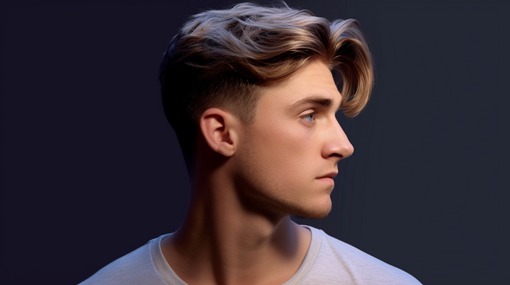 Middle Part with Faded Sides Hairstyles