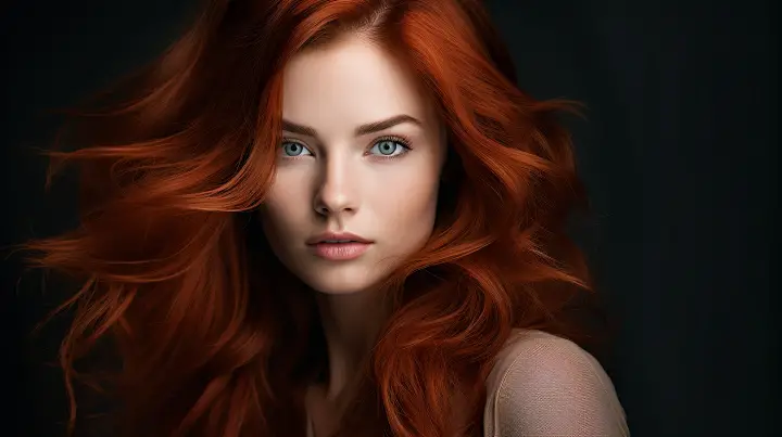 Modern Auburn Red Highlights Hairstyle