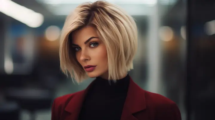 Modern Blonde Layered Bob Hair