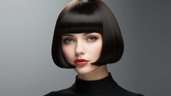 Pageboy Haircut with Blunt Bangs