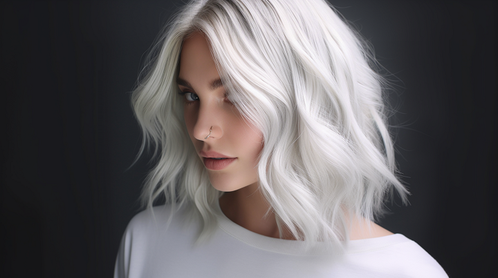 Platinum Ice Blonde Hair Color Hairstyle