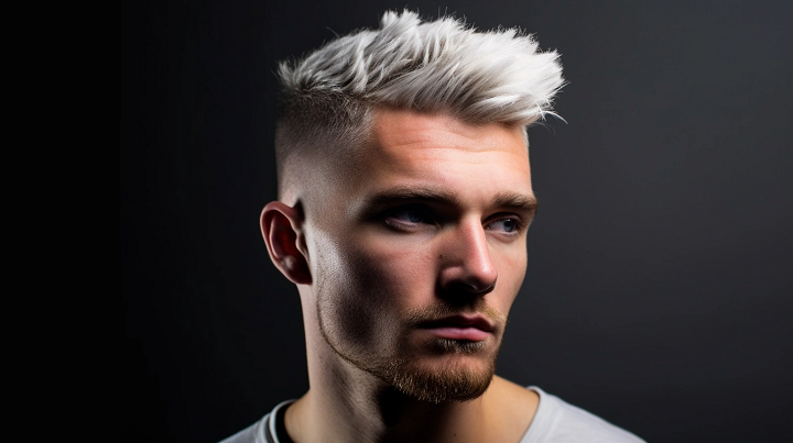 Silver Spikes High Fade Hairstyle