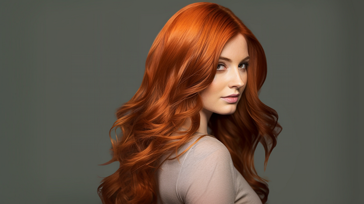 Sultry Gingered Copper Brown Hairstyle Color