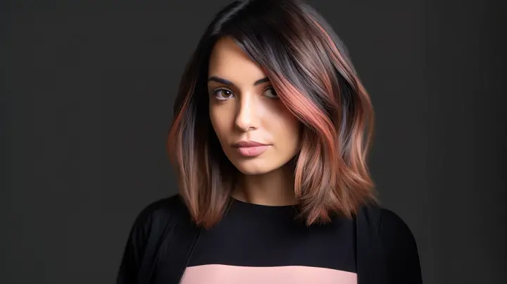 Vivid Stacked Layered Long Bob Hairstyle