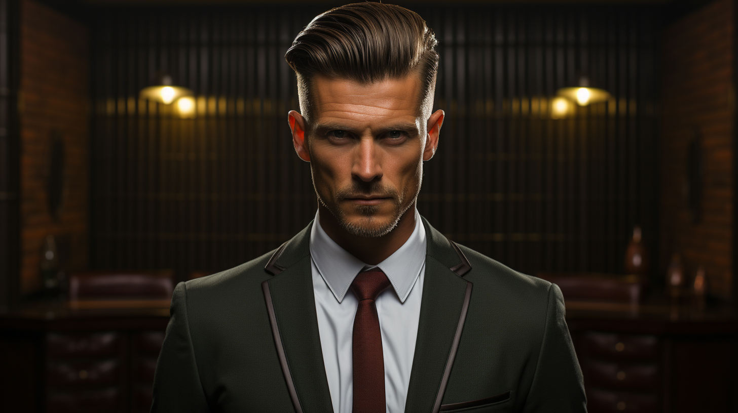 high taper comb back hairstyle men