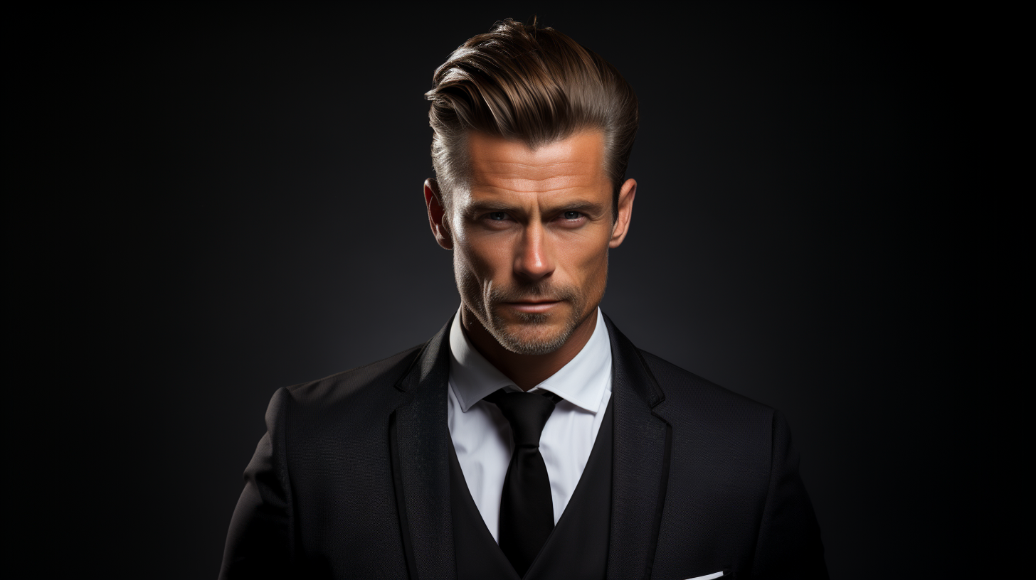 mid taper pomp for men hair