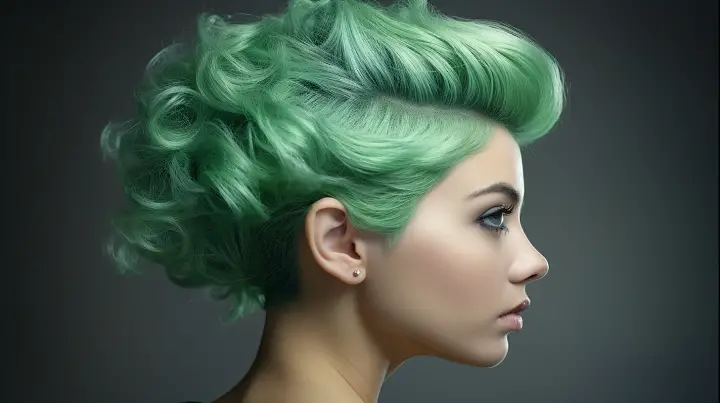 Amazing Green Beehive Hair