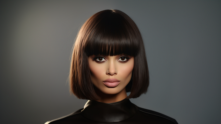 Blunt French Bangs for Thin Hair