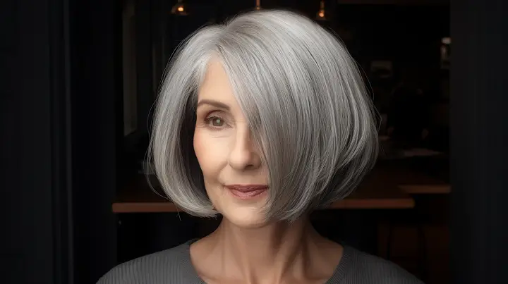 Classic Gray Bob Hair