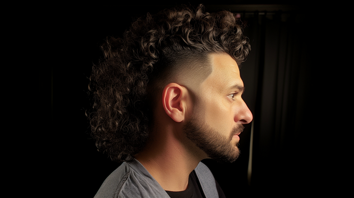 Curly Skullet Hairstyle