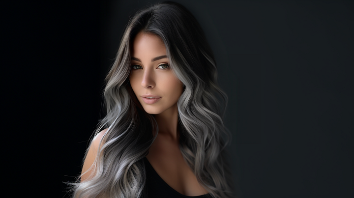 Dark Roots Gray Hair Blend