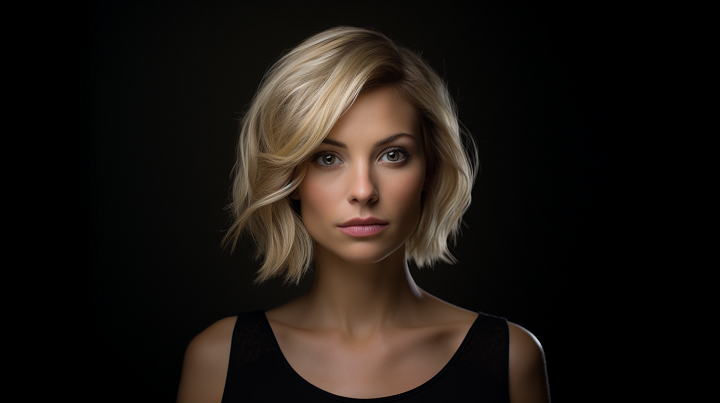 Dimensional Textured Soft Blonde Lob Cut