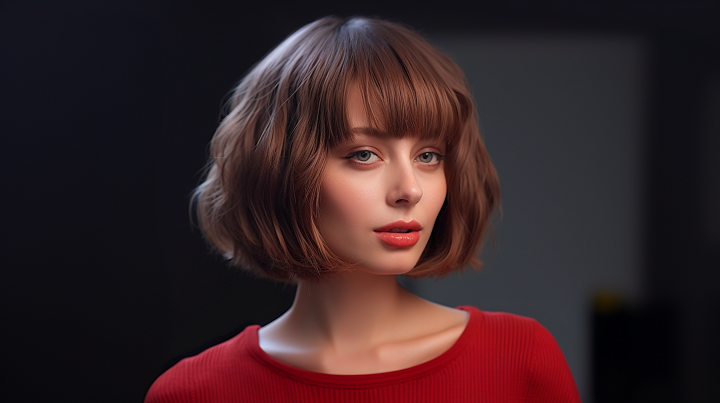 French Bob Hair with Bangs